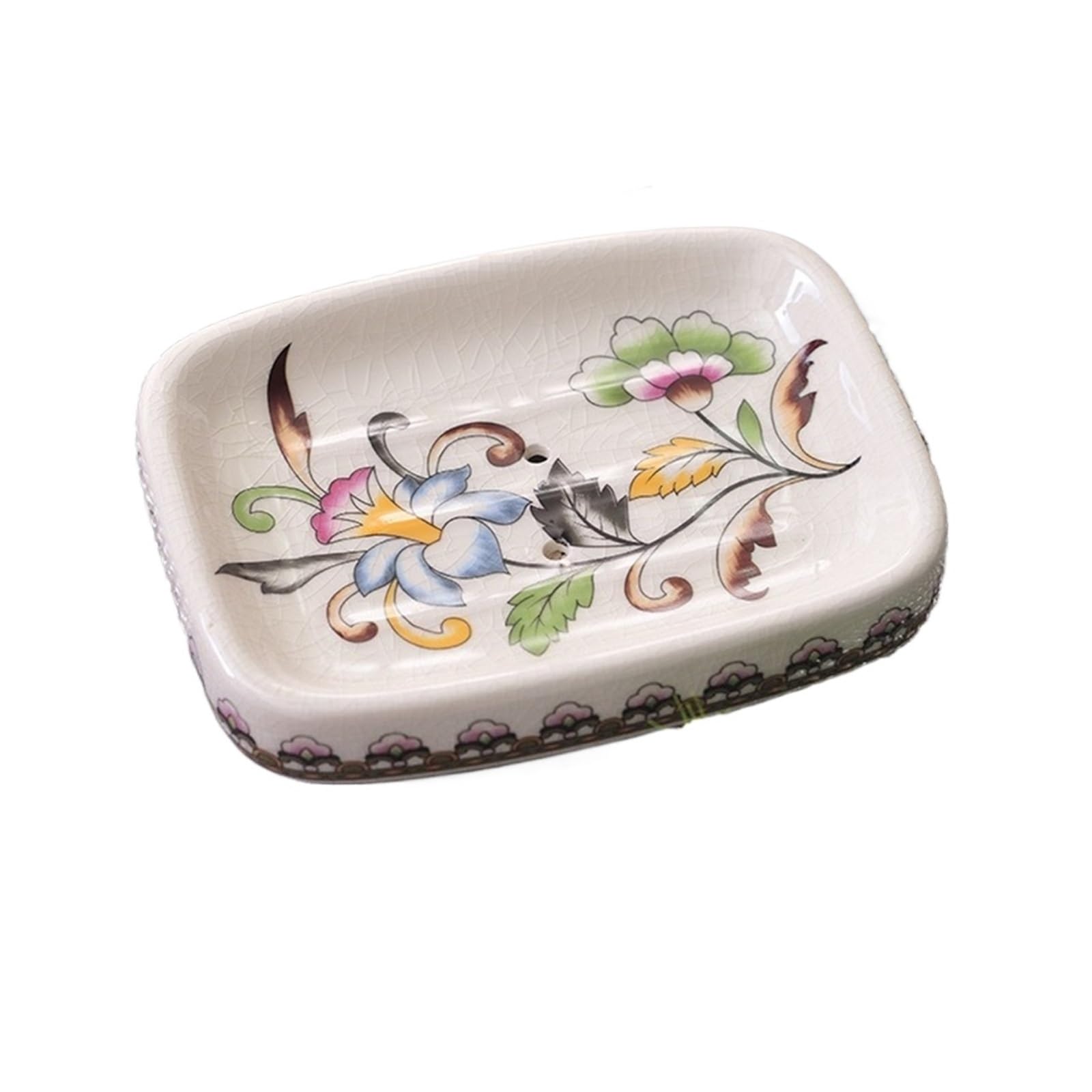 Jfnklfg Color1 Ceramic Soap Dish Ceramic Soap Box Retro