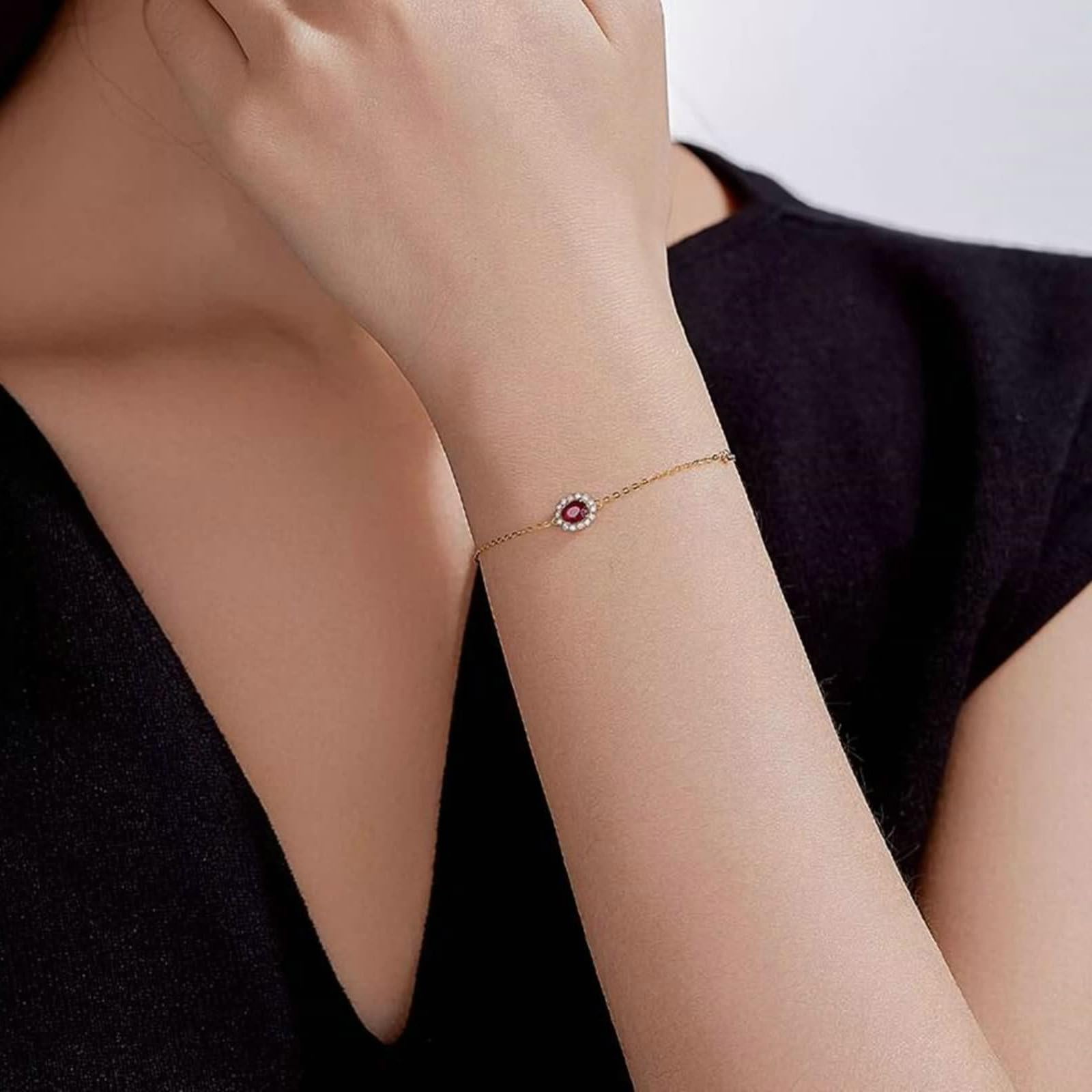 Pulsera 750 585 oro 375 para mujer, 21-23 cm de extensión