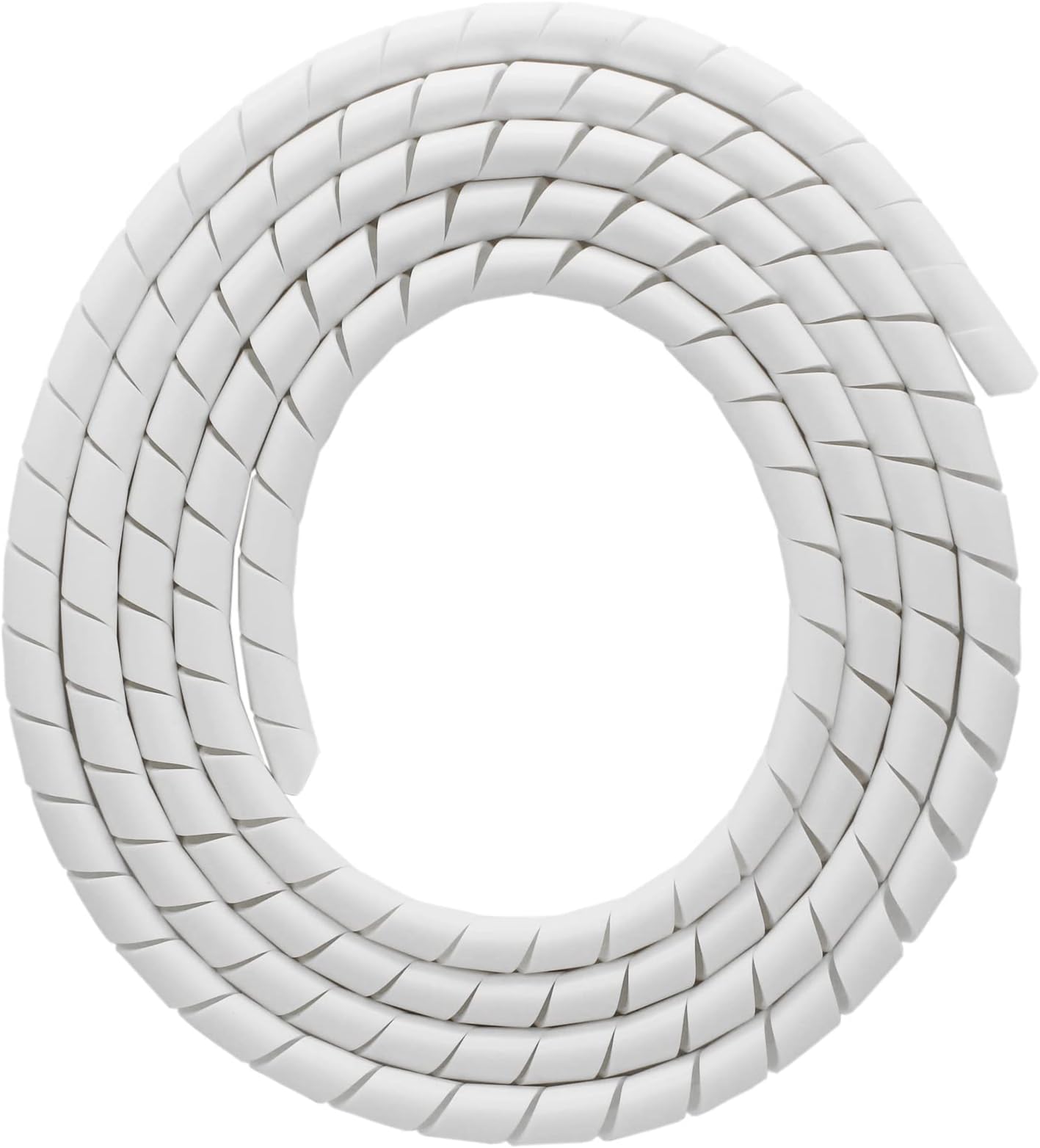 Pet Cord Protector, White Spiral Cable Wrap, 6.6ft – 2/3 inch（16mm） Spiral Wire Wrap Cord Covers Bundle Wire Protector Sleeve Hose for PC TV Computer Electrical Wire Organizer