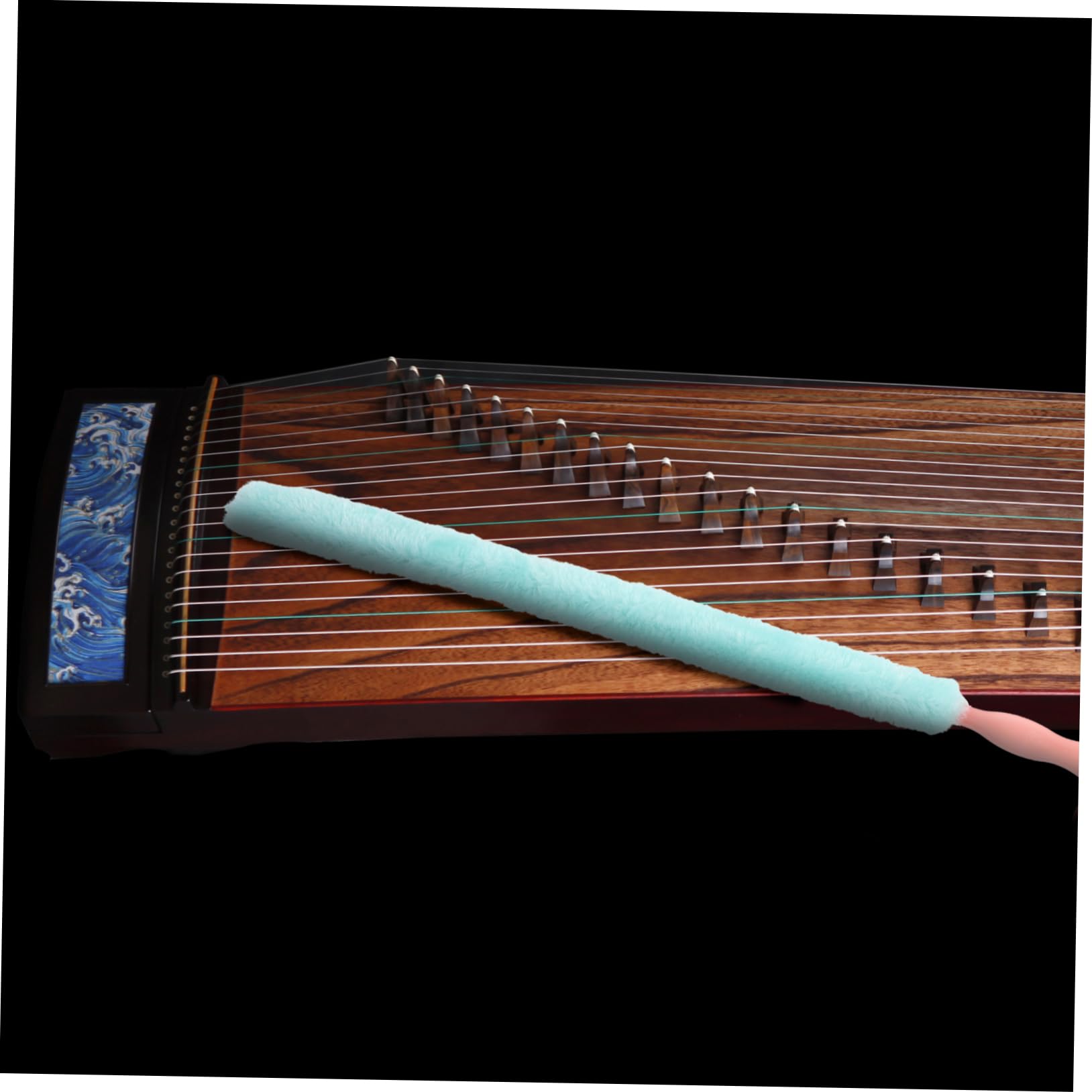 COLLBATH 1Pc Guzheng Cleaning Brush Instrument Cleaning Tool with Long Bristles for Delicate Care of Zither Guqin and Piano Random Color Option