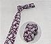 Secdtie Men's Skinny Tie Fashion Causal Cotton Floral Printed Linen Necktie (One Size, Claret Red)