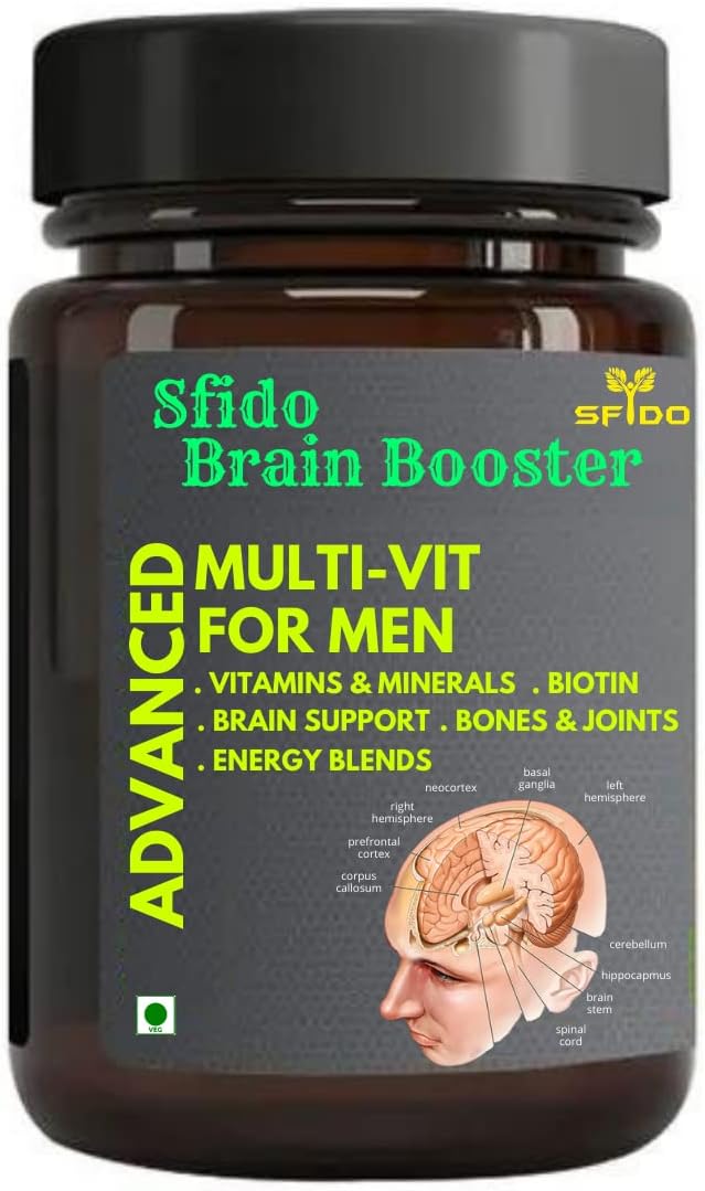 Sfido Brain Booster | Boost Brain Power | Boost Brain Memory | Improve Brain Function | Brain Care | Capsule | Pack of 1