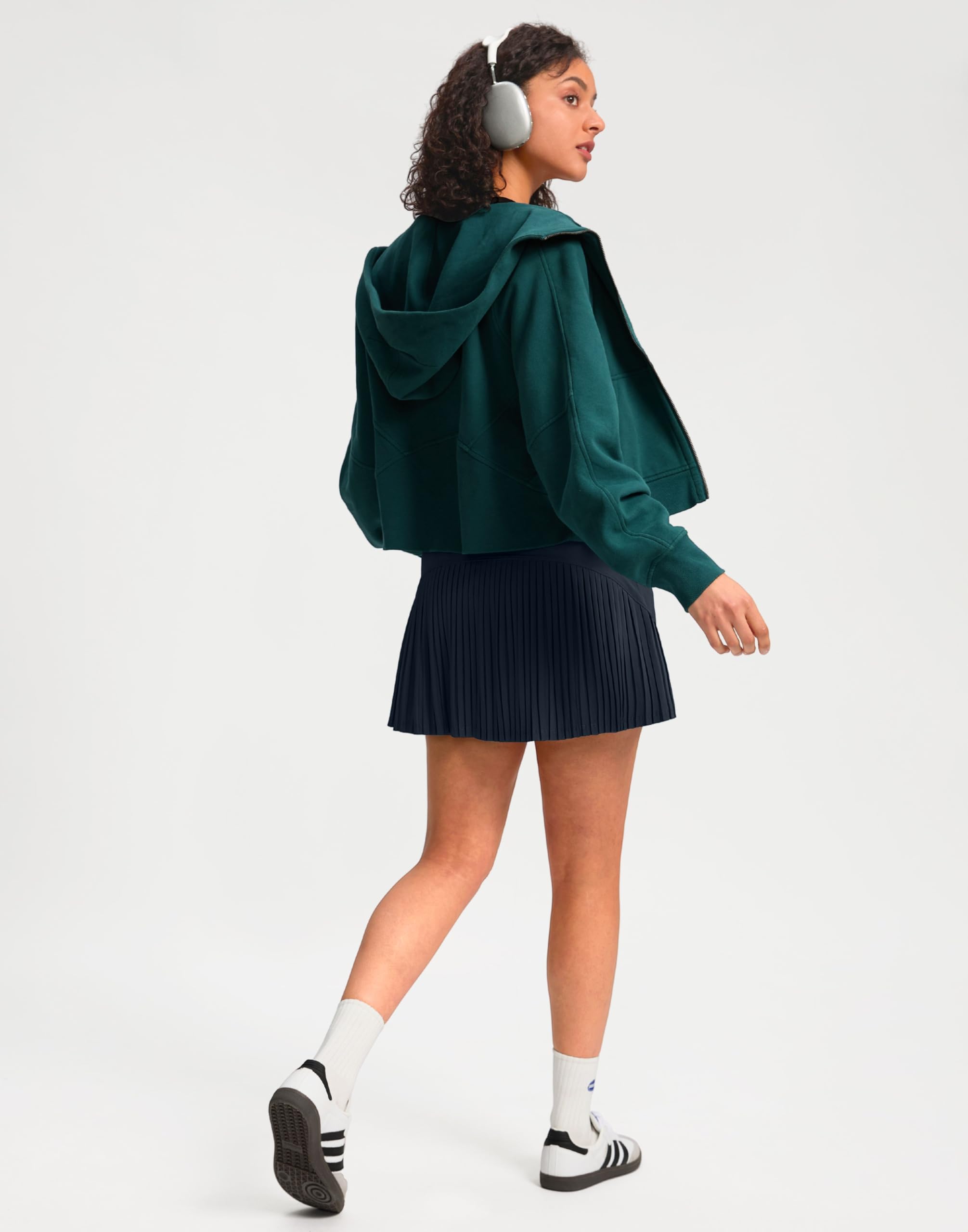 SANTINY Falda de tenis de 14 pulgadas para mujer, falda plisada de alta espera, con pantalones cortos integrados, falda atlética de golf
