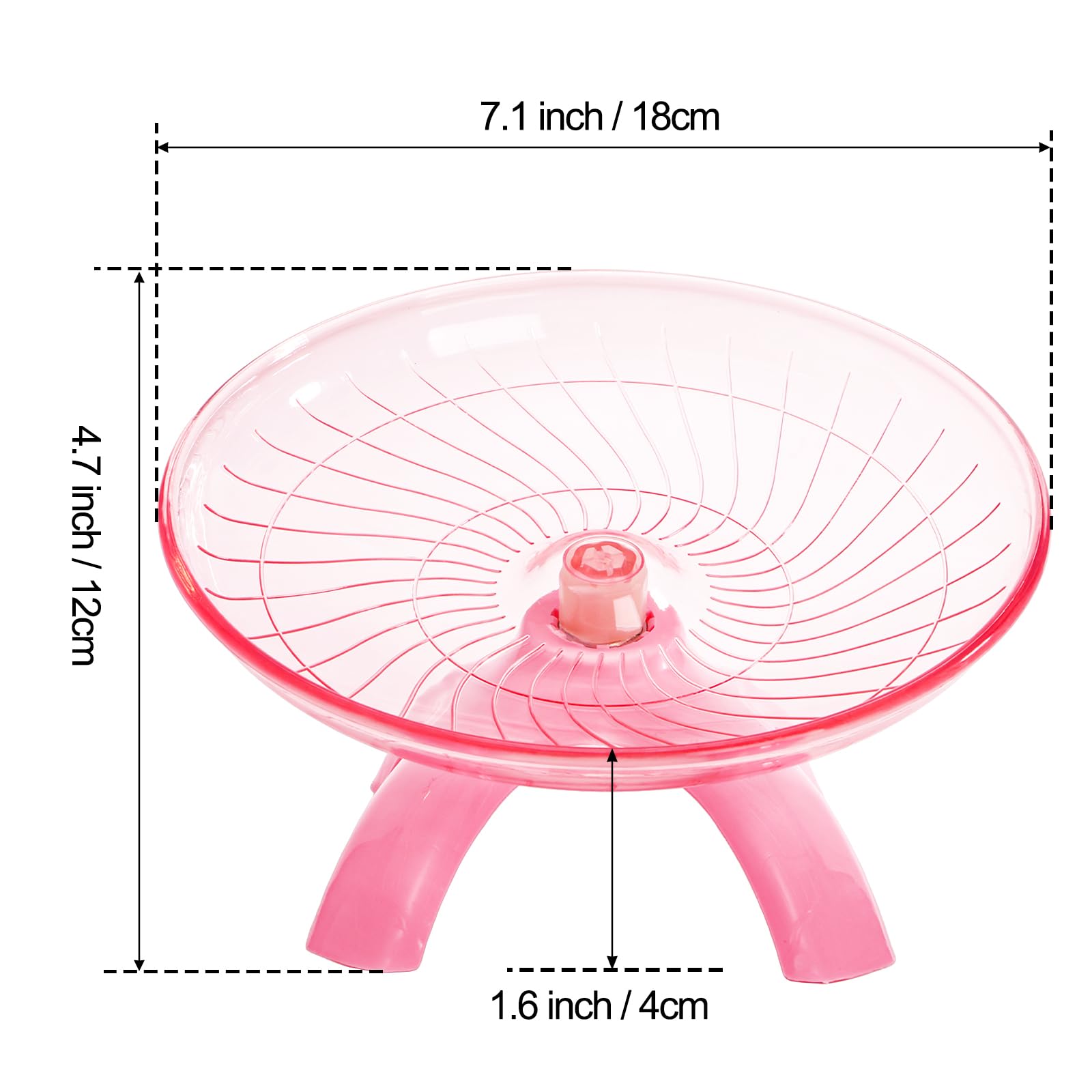 Foraineam 3 Pieces Silent Hamster Wheel, Hamster Flying Saucer, Quiet Spinner Running Exercise Wheels for Dwarf Hamsters, Gerbils, Mice, Hedgehogs, Guinea Pigs and Other Small Pets - image 3