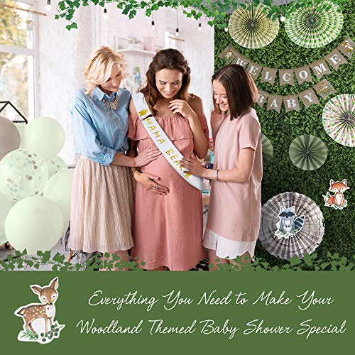 Yara Woodland Animals Baby Shower Decorations For Boy & Girl Decor| Gender Neutral Jungle Safari Forest Party Supplies Kit With Rustic Burlap Welcome Baby Banner, Creature Cut Outs, Fans & Ivy Garland #TOP1