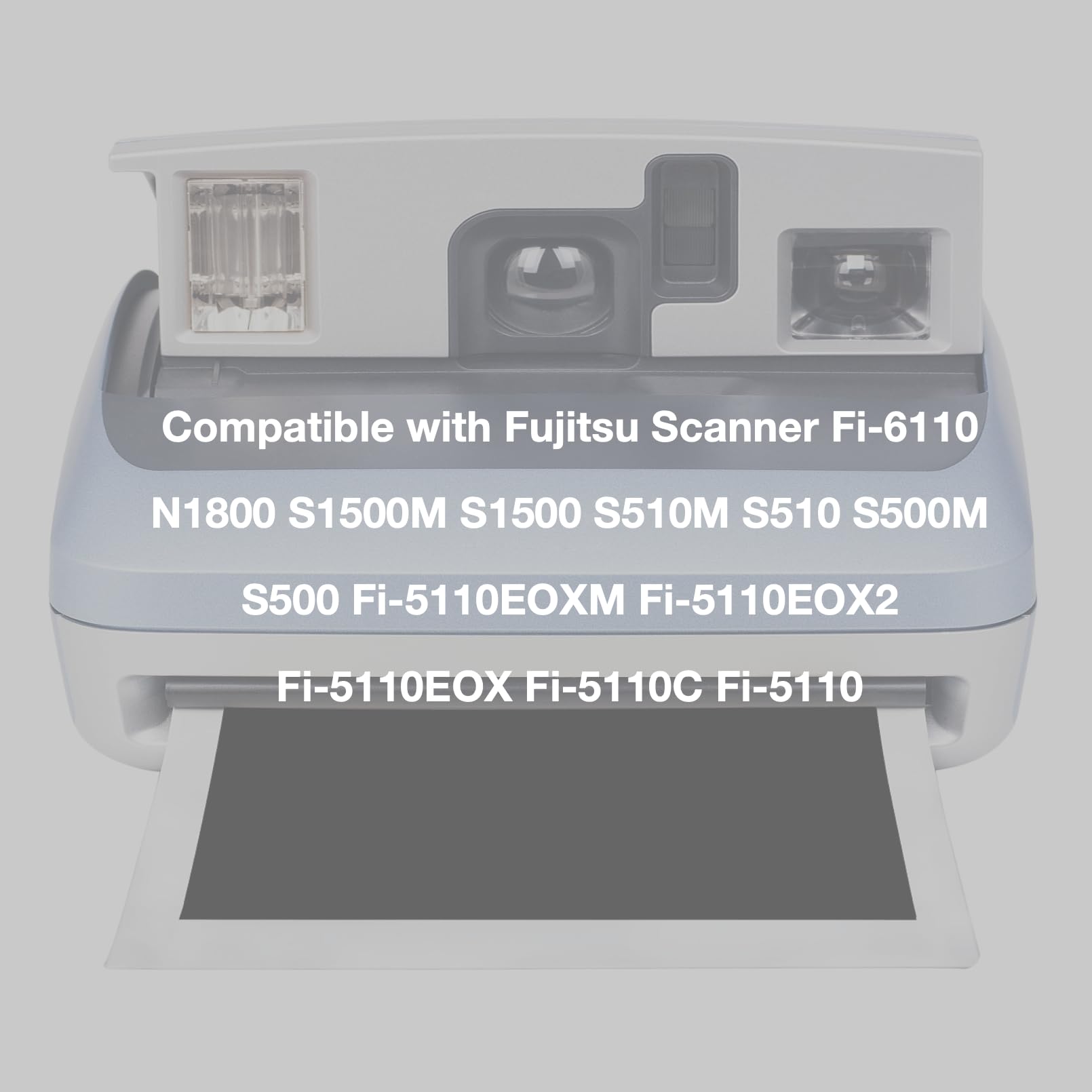 2PCS Feed Roller Kit with Shaft Compatible with Fujitsu Scanner Fi-6110 N1800 S1500M S1500 S510M S510 S500M S500 Fi-5110EOXM Fi-5110EOX2 Fi-5110EOX Fi-5110C Fi-5110 Fujitsu Scanner Replacement Parts