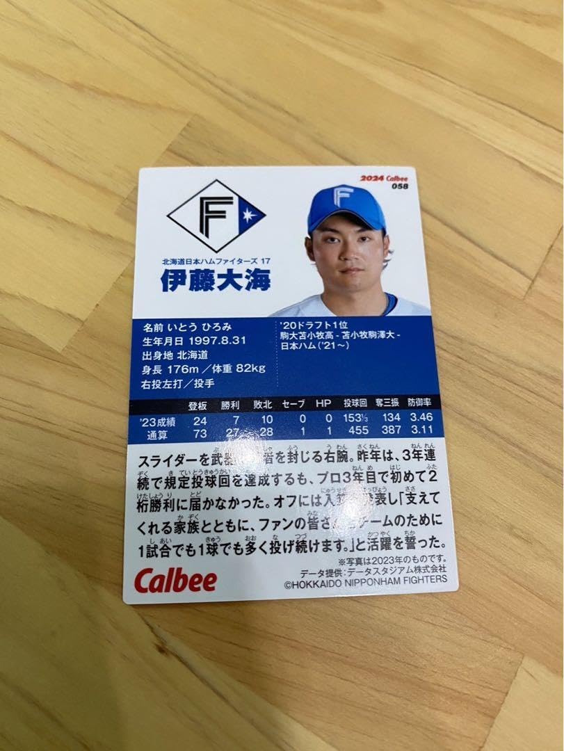 プロ野球チップス2024 伊藤大海　エラーカード Amazon.co.jp: 2024 プロ野球チップスカード エラーカード 誤字