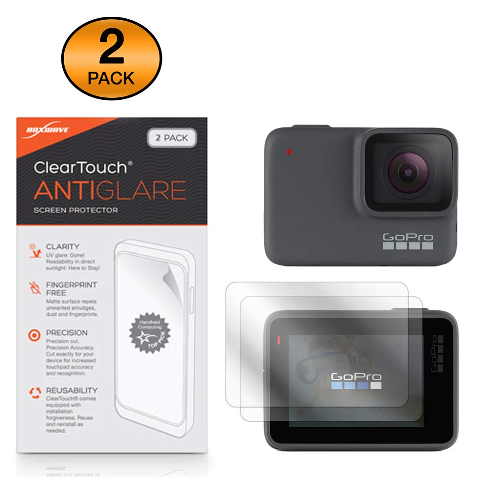 BoxWave Screen Protector Compatible with GoPro Hero 7 Silver - ClearTouch Anti-Glare (2-Pack), Anti-Fingerprint Matte Film Skin