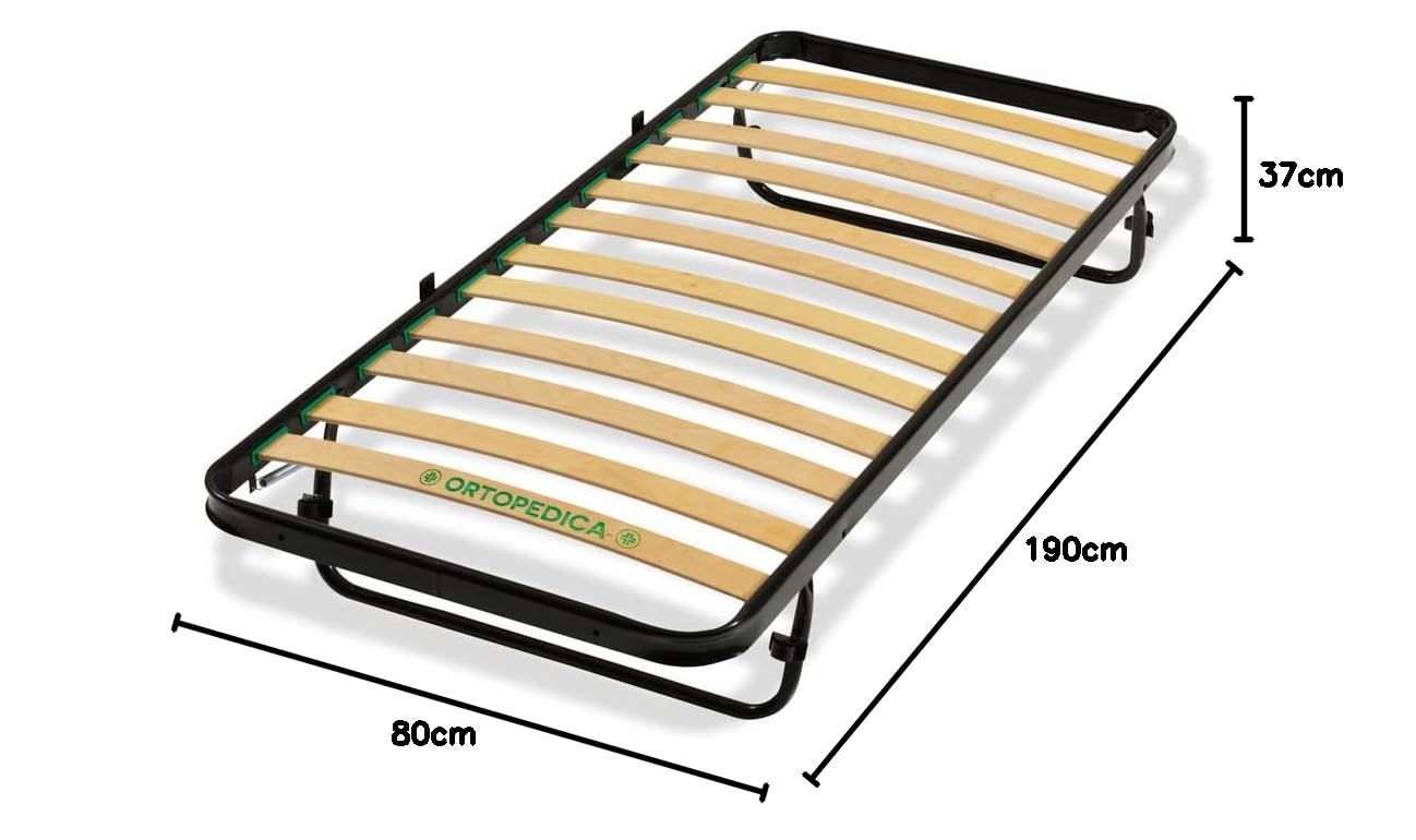 Comprarredo Rete estraibile sottoletto singola con ruote salvaspazio, telaio in metallo con sostegni pieghevoli per letto a scomparsa e a cassetto