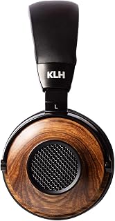 KLH Ultimate One Open-Back Over Ear Headphones | Premium Studio Music | High-Fidelity Beryllium Driver | Deep Bass | Hi-Res Audiophile Premium Quality | Real Zebrawood Ear Cups