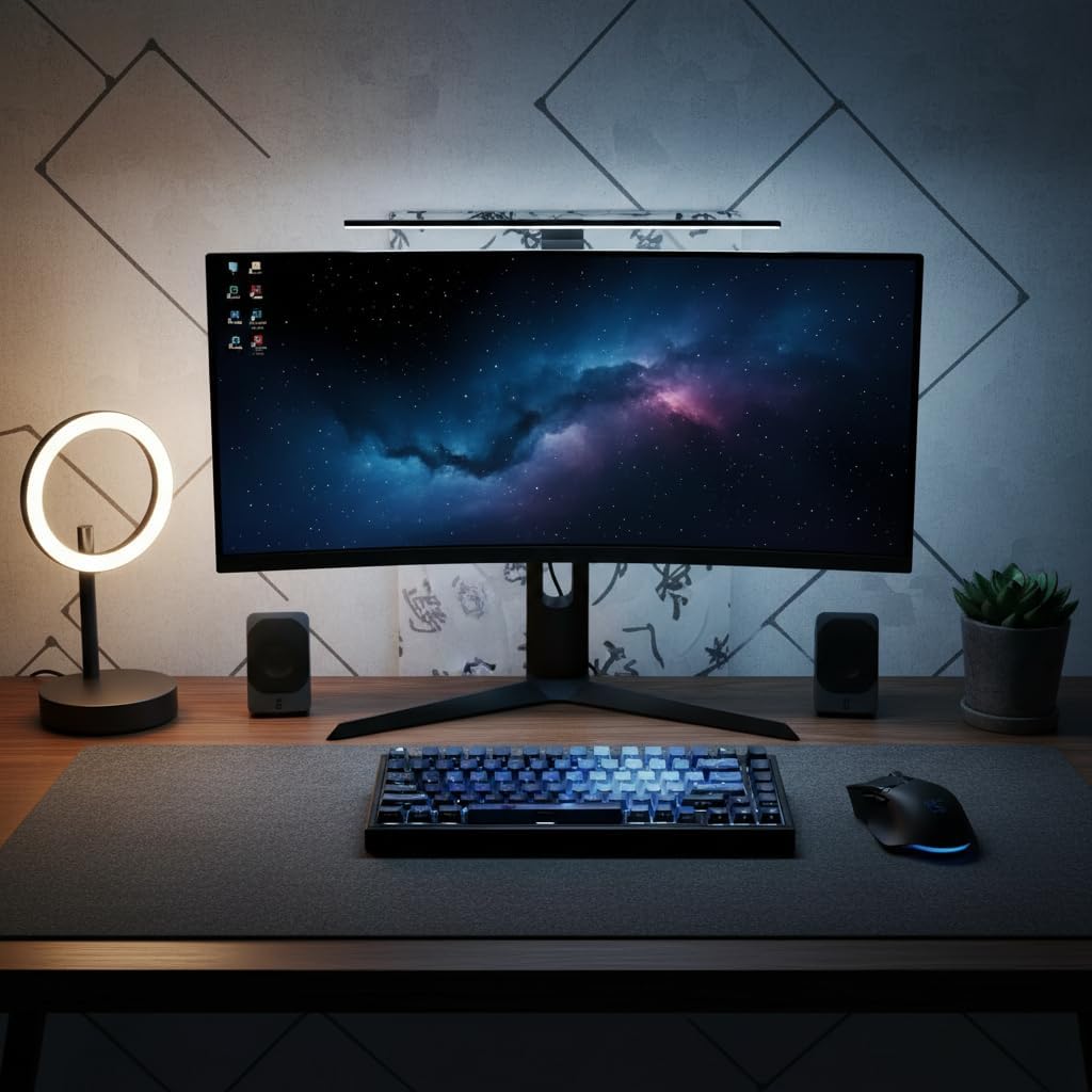 PBT Moonlit Keycaps Custom Dark Blue Shine Through Keycaps Cherry Profile 128 Keys Side Print Key Caps Gradient Blue for Mechanical Keyboards 60% 65% 75% Backlit