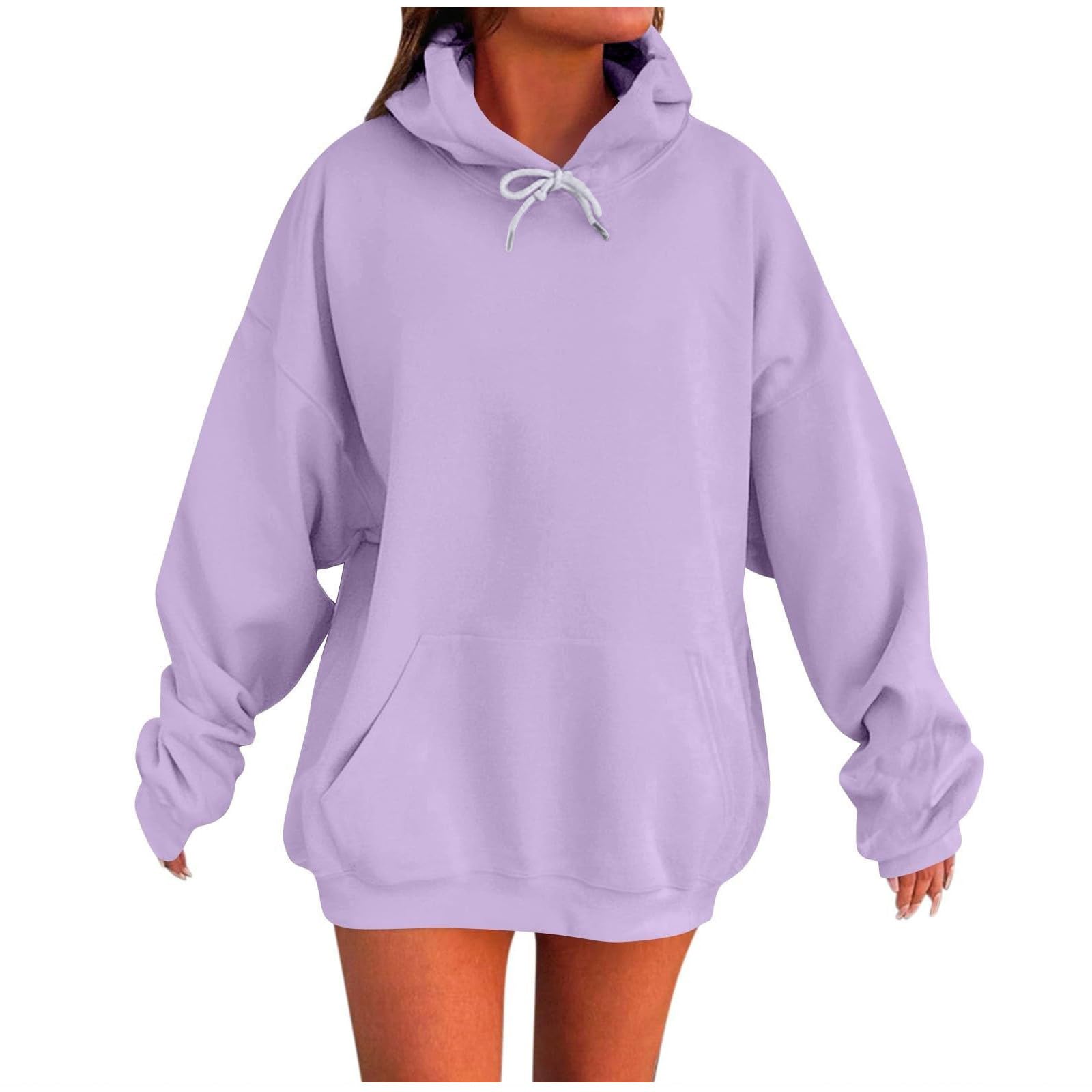 AEPTDEO Hoodies for Women Trendy Oversized Hooded Fleece Sweatshirts Casual Long Sleeve Pullover Sweaters Winter Clothes