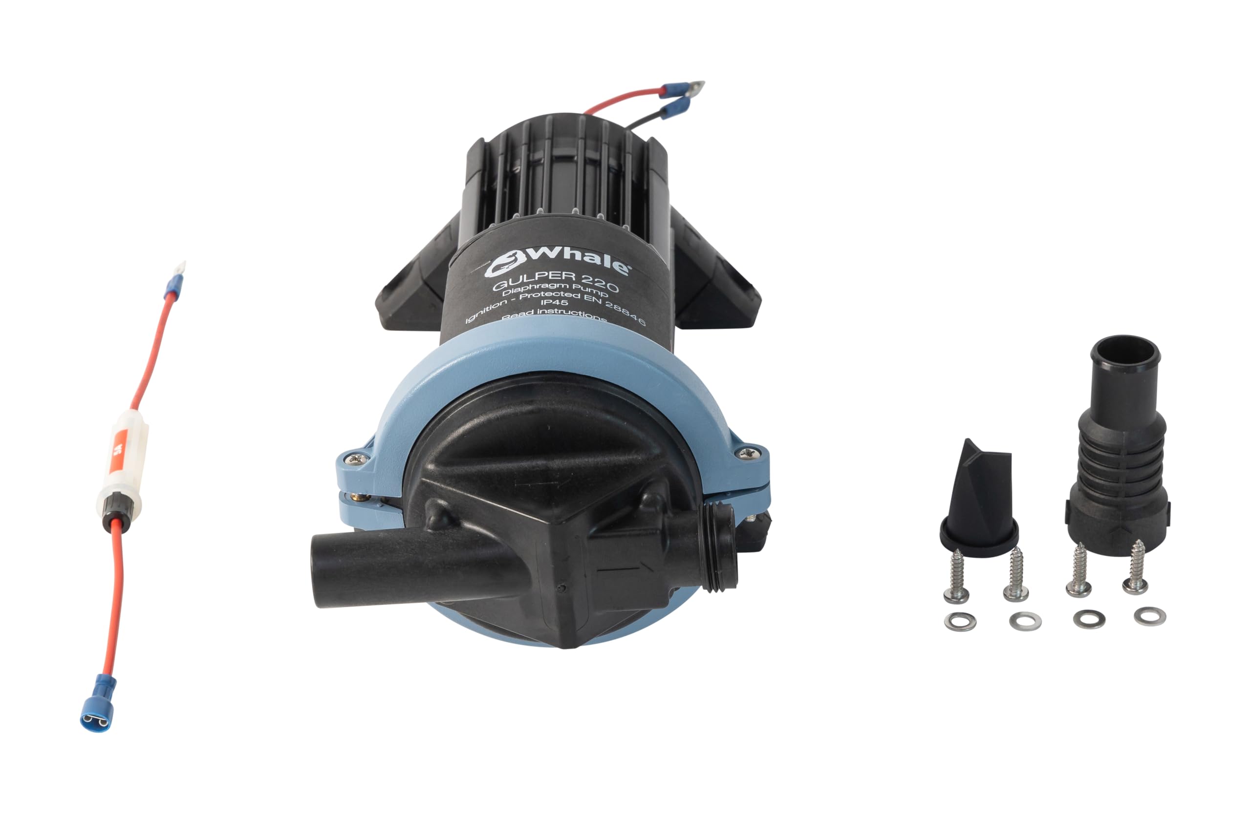 Whale BP1552 Gulper 220 Pump, Manages Gray Waste, 3.5 GPM Flow Rate, 12V DC, ¾-Inch Hose Connections, Black