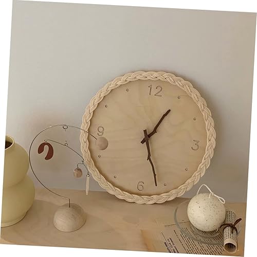 Miniatura 5 de ARTIBETTER Reloj de pared Silencioso Reloj de pared Reloj de madera Reloj de dormitorio Reloj Digital De Pared Reloj colgante de madera Reloj