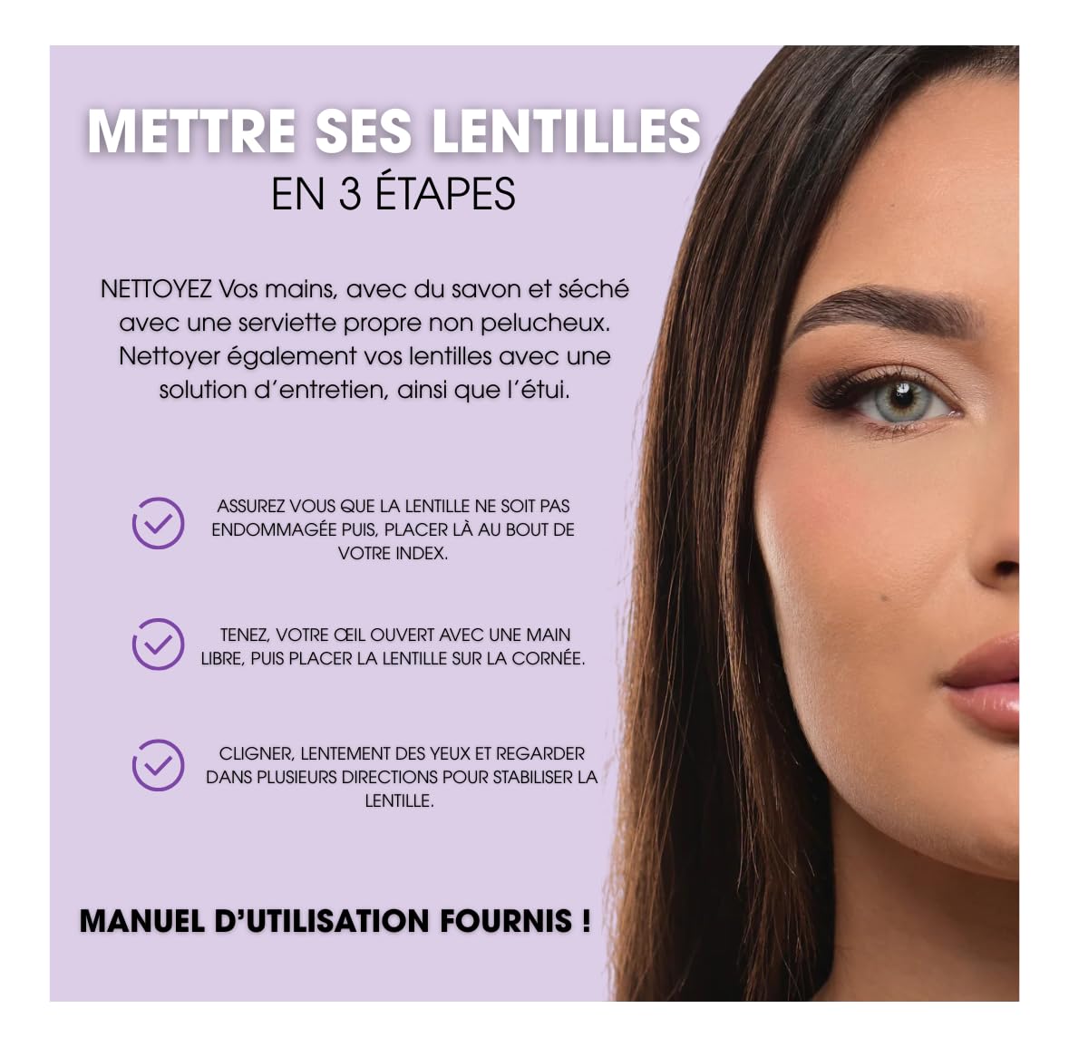 Mes Jolies Lentilles - DUBAI - couleur vert olive ANNUELLE sans correction - haute couvrance - convient aux yeux foncés et clairs