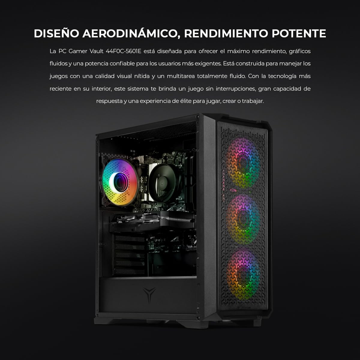 YEYIAN PC Gamer Vault | Intel Core i5-14400F 10 Cores up to 4.7GHz | NVIDIA GeForce RTX 5060 8GB GDDR7 | 32GB DDR5 6000MHz | SSD 1TB NVMe Gen4 | Win 11 Pro