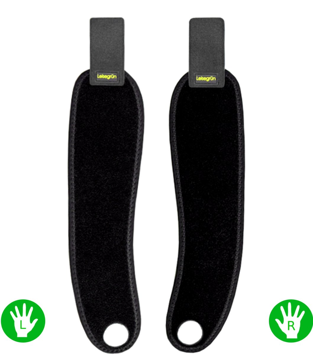 2x Handgelenkstütze Sport - Verstellbare Bandagen Schwarz/Orange