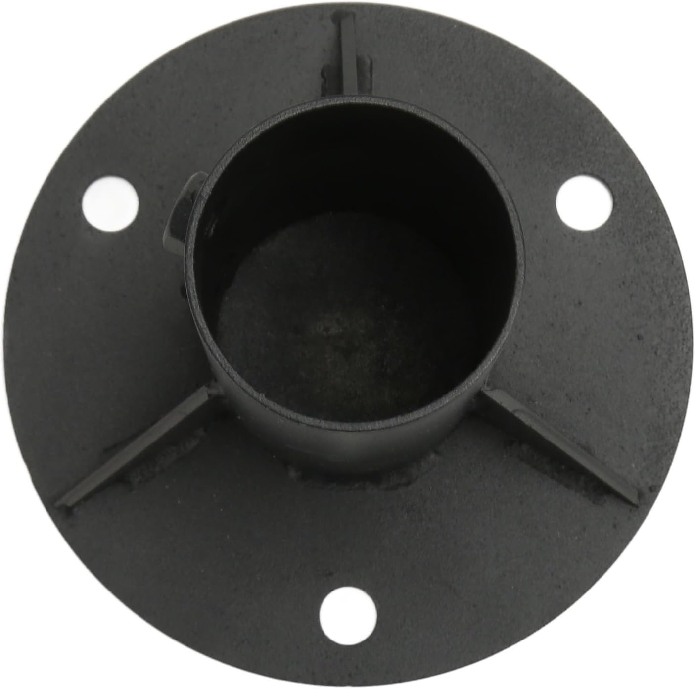 Fabater Floor Flange, Chain Link Fence Pole Steel Mounting Flange, Heavy Duty Fence Post Concrete Mount, 2 Base Flange for Fence, Mailbox, Flag Round Posts, Mounting Hardware Included