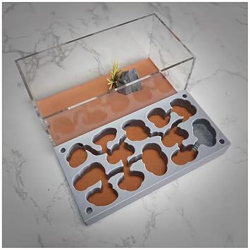 Ant Farm Castle 3D Acrylic Ants Nest Kit with Feeding Area Gypsum Ant Habitat House Unlimited Expansion Anthill Ecological Workshop