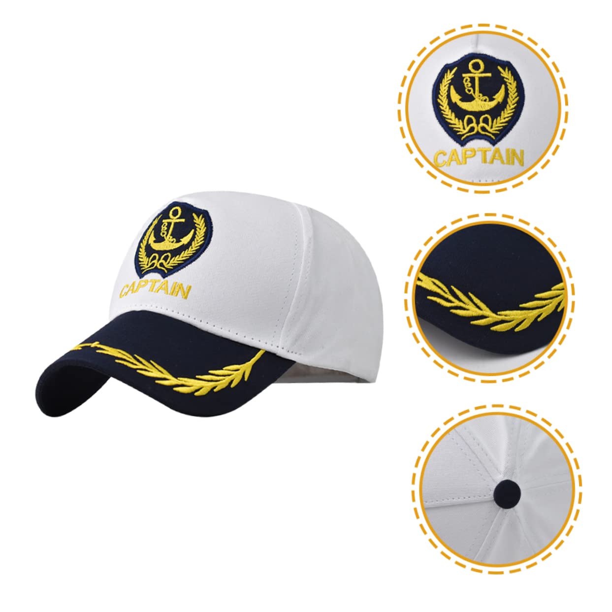 CALLARON Gorra Azul Marino Sombreros Sombreros De Golf Gorras De Béisbol Gorra Marina Tapa Gorro Sol Sombrero Sol De Canotaje Sombrero De Algodón