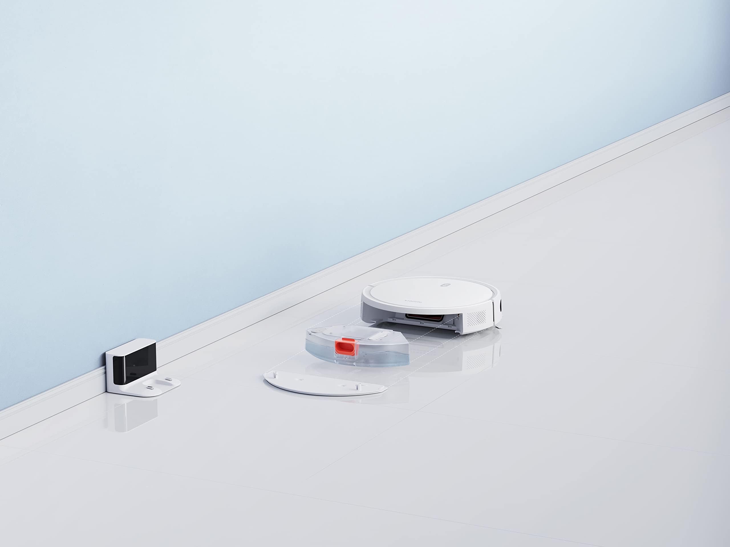 XIAOMI Robot Vacuum E12 - Robot Aspirador y fregasuelos con planificación Inteligente de rutas, succión de 4000 Pa, Tres Niveles de fregado, Blanco