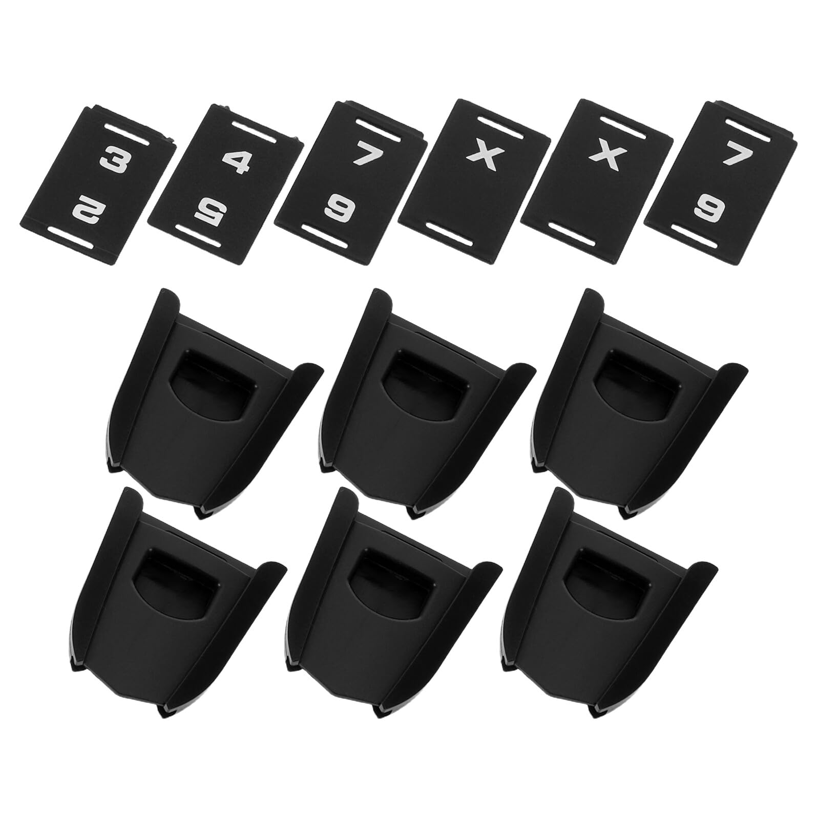 Housoutil 6pcs Golf Head Number Tags Lightweight Abs Scratch Resistant Club Cover Labels Fashionable Outdoor Accessories for Men and Women Golf Games