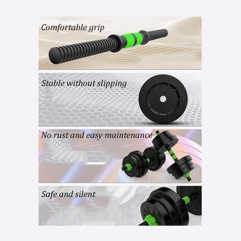 Regulowane hantle Zestaw hantli ciężarków Para Regulowane hantle do podnoszenia ciężarów Sztanga sztang i Siłownia Fitness(10kg(5kg*2))