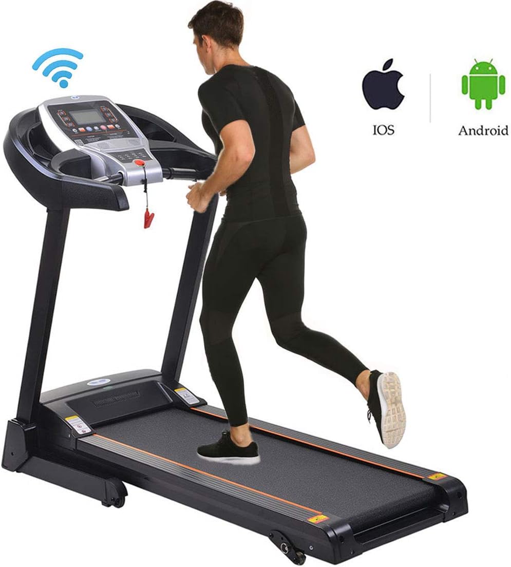 jogging on a treadmill