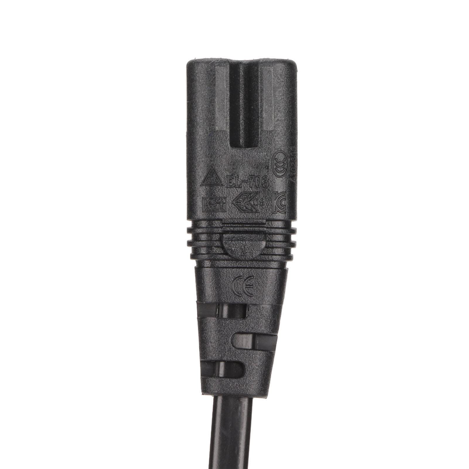 Restokki Cavo Adattatore di prolunga di Alimentazione da IEC 320 C8 a IEC 320 C7 con Interruttore per Lampada da scrivania 100‑250 V 0,98 Piedi