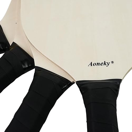 Miniatura 2 de Aoneky Juego de paletas de pickleball de madera para niños para juegos de interior o exterior