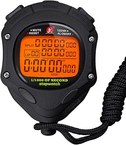 Temporizador digital con cronĂłmetro de luz trasera cronĂłmetro 0001 segundos Memoria de 100 vueltas gran reloj despertador para entrenadores Temporizador digital con cronĂłmetro de luz trasera cronĂłmetro 0001 segundos Memoria de 100 vueltas gran reloj despertador para entrenadores