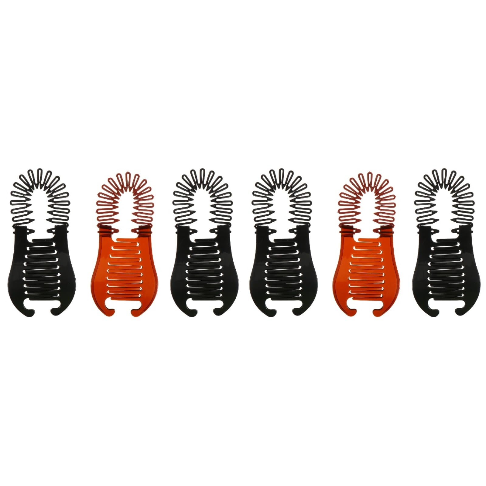 TOVINANNA Flexible Banana Clips for Women, 12 Pcs Plastic Banana Vertical Clip Hair Styling Tools Salon Holder Toddler Interlocking Hair Combs for Thick, Curly Hair Styling