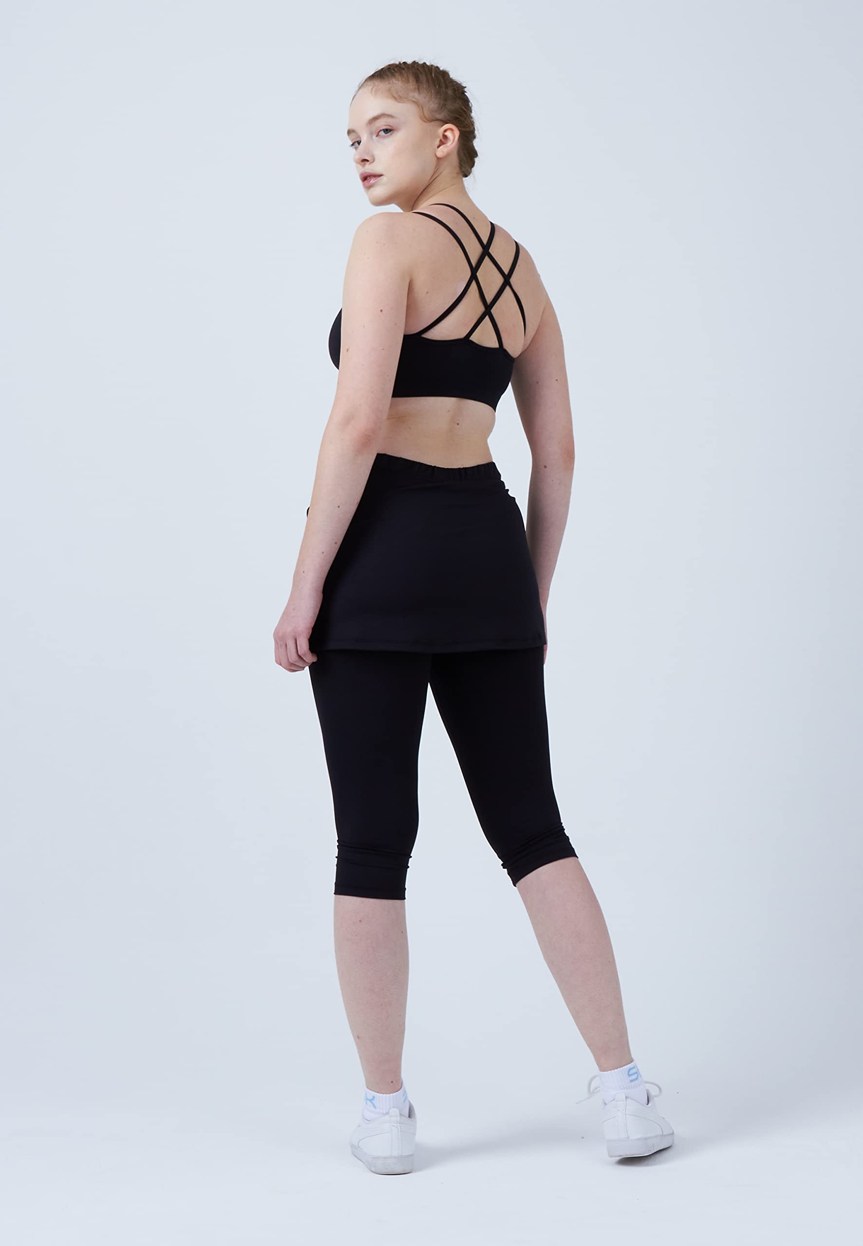 Skapri Sport 2 in 1 per Ragazze e Donne con Tasche, Misura Regolabile, Leggero, Traspirante, Protezione Solare UPF 50+