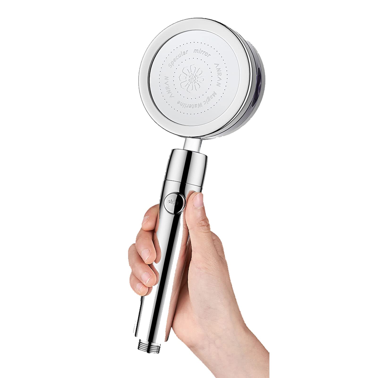 High Pressure 2-Mode Handheld Shower Head High Flow Hand Held Showerhead Set with Bracket, 360° Adjustable