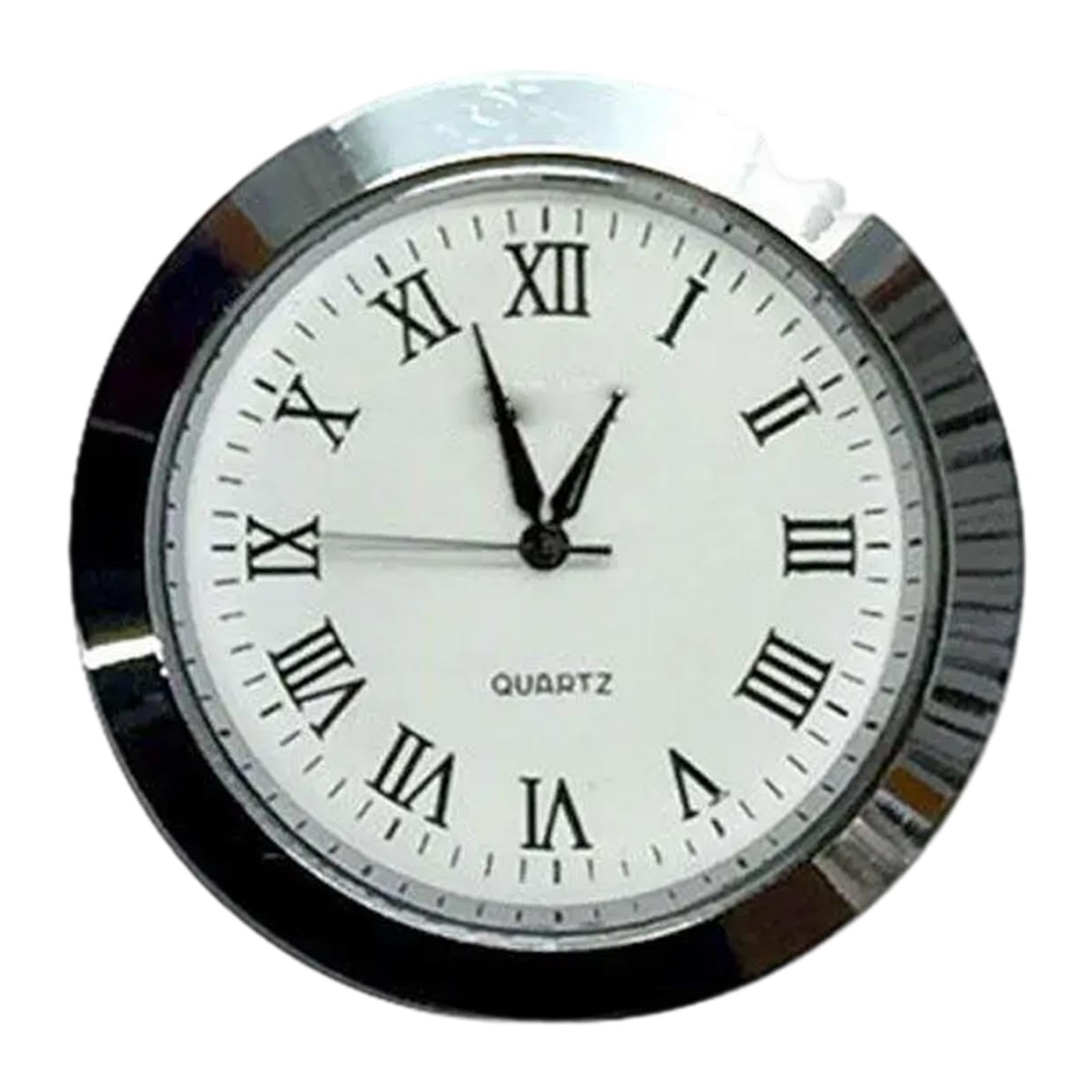Round Clock Insert Replacement Part Home Wall Clock Hardware Quartz Movement Silver Roman Numeral-image-30