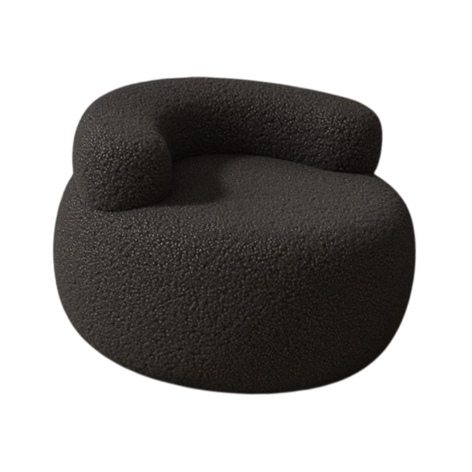 Taburete moderno negro individual cómodo para sala de estar y decoración