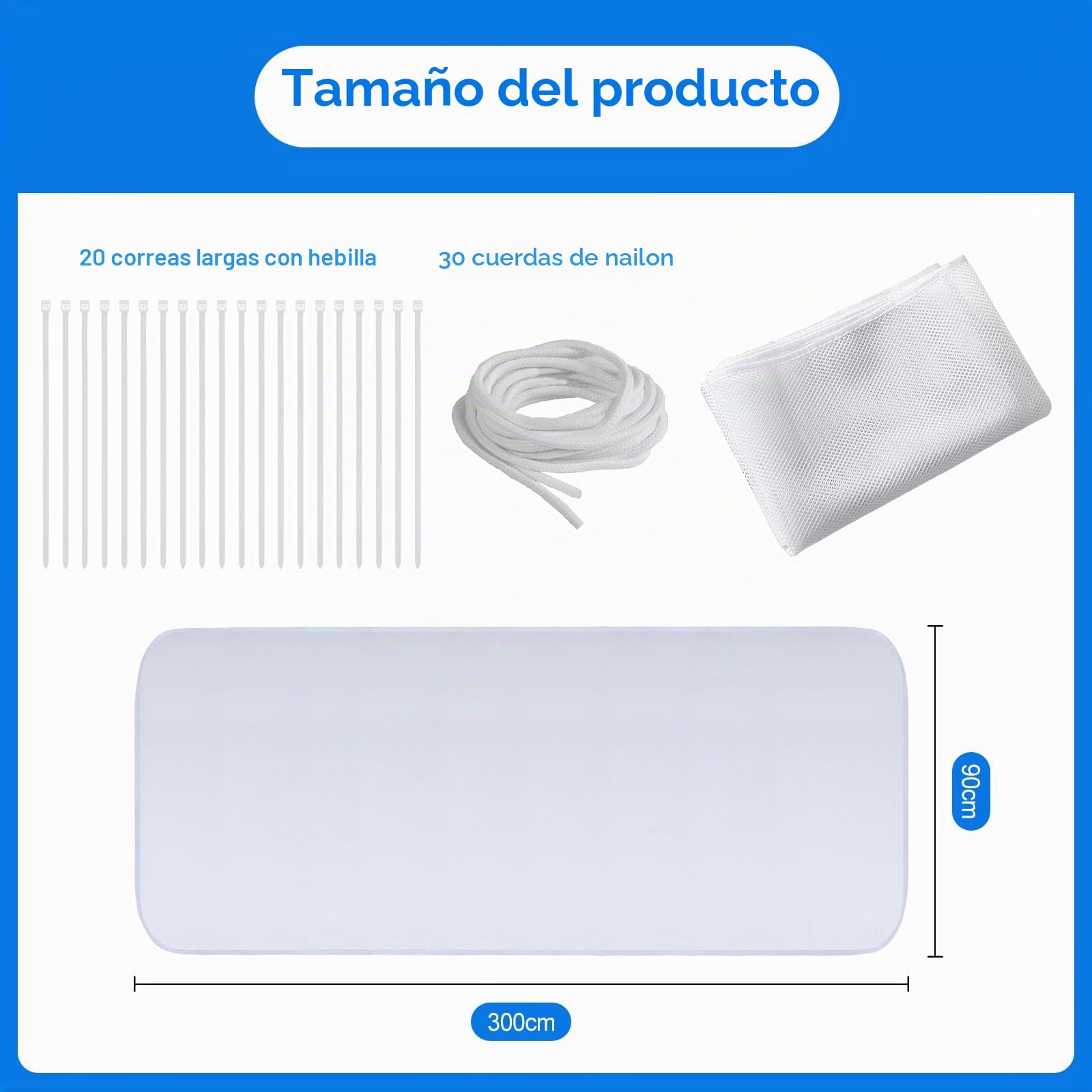 Mallas para Barandillas de Escaleras, 300 x 90cm Red de Seguridad para Bebés y Perros, Red de Seguridad para Niños, Red de Protección del Balcón Barandilla Escaleras, para Niños, Mascotas y Juguetes