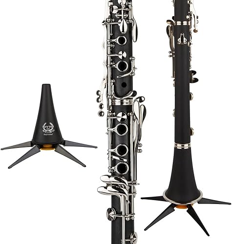 Miniatura 3 de Rhythm Bb Clarinete 17 teclas de níquel, banda de viento de madera y orquesta, instrumentos musicales para principiantes, incluye estuche, soporte,