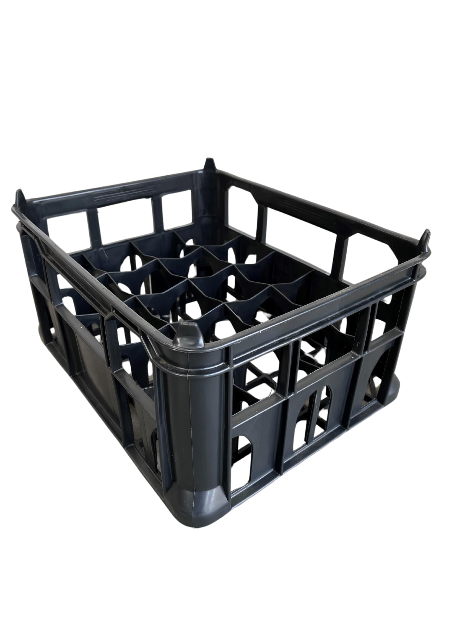 Plastic Milk Crate - to suit Milk Bottles 20 Bottle Capacity Black