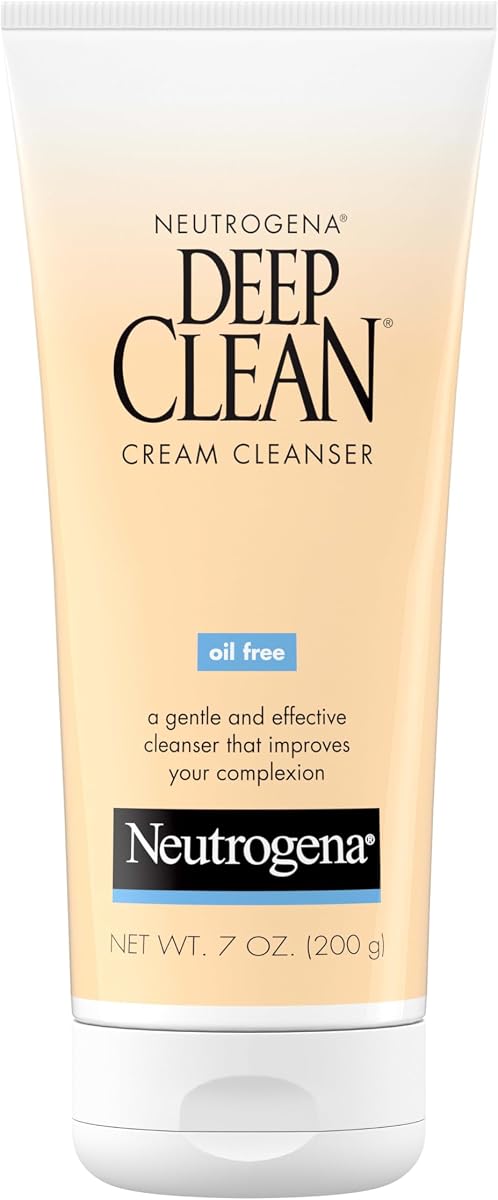 Deep Clean Facial Cream Cleanser, 7 fl. oz | Beta Hydroxy Acid, Removes Dirt Oil & Makeup, Alcohol-Free, Oil-Free, Non-Comedogenic
