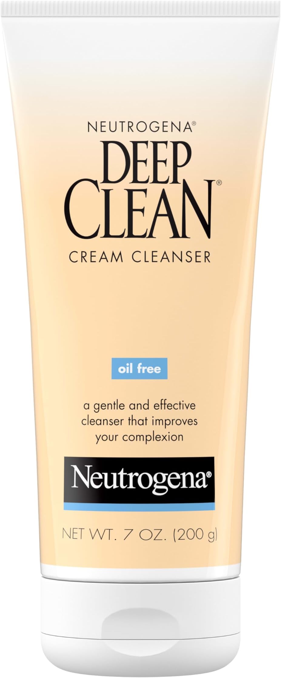 Neutrogena Deep Clean Cream Facial Cleanser, Oil Free - 7 Oz