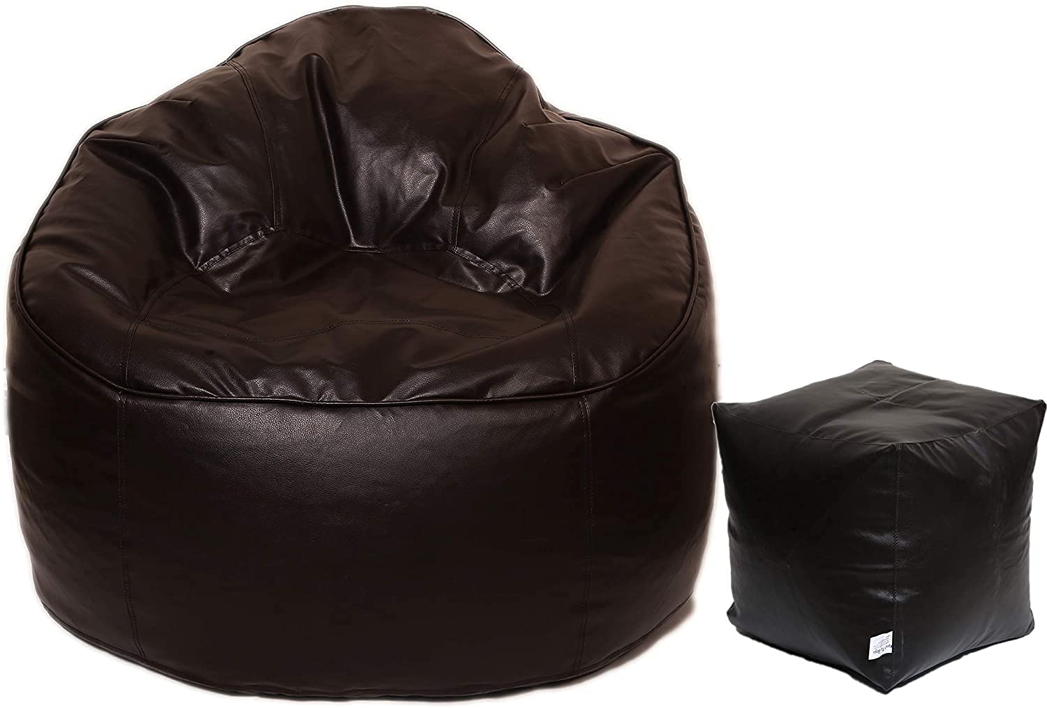 Maruti fun bags Brown Standard Size Bean Bag Combo with Footrest Cover