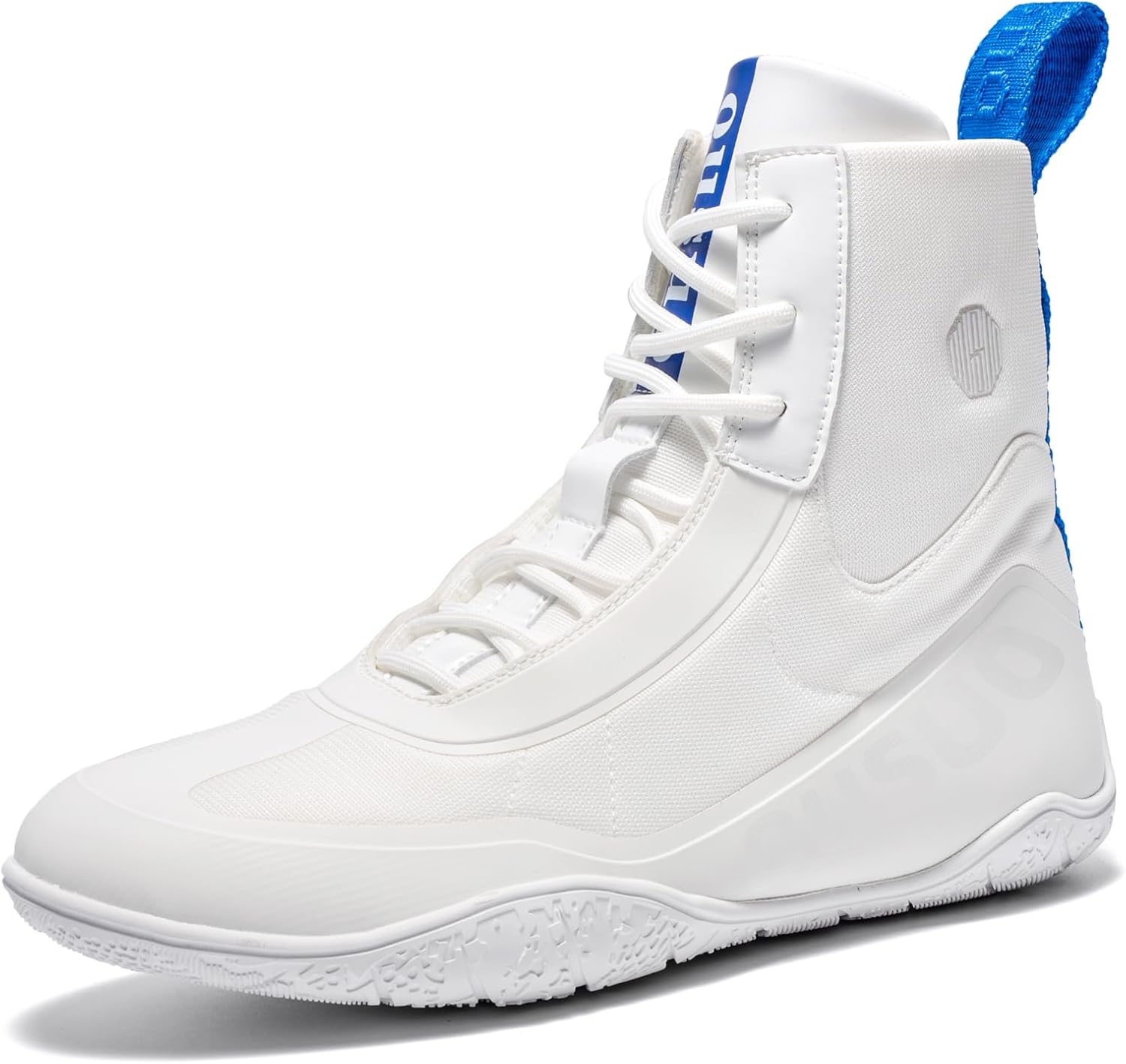 Mens Wrestling Shoes Boxing Shoes High Top Fitness Sneakers Weightlifting Fighting Shoes Zero Drop Sole