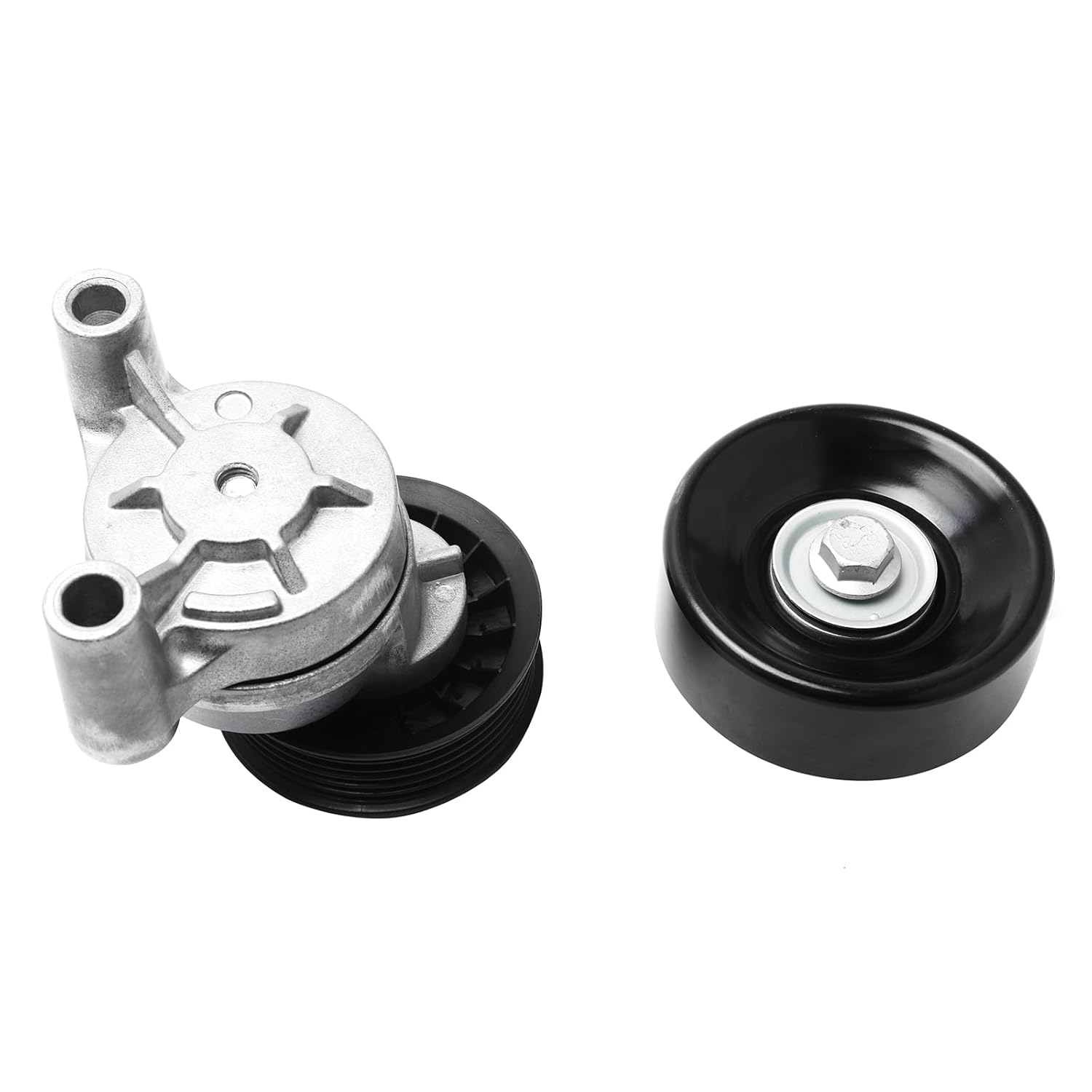 ACK060935HD 90K-39083A Serpentine Belt Drive and Pulley Kit with Tensioner Pulley and Belts Compatible with Chevy Silverado 1500 GMC Yukon Cadillac Replace 5060935K1 DBK060935HD