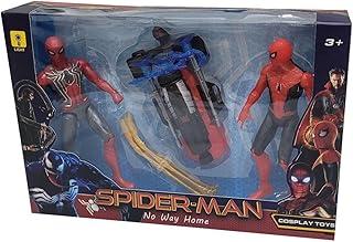 مجموعة الأبطال للأطفال مع جهاز إطلاق سهام مع إضاءة من Next Store - تضم شخصيتين من سبايدرمان مع مسدسات إطلاق خيوط الويب، لعبة تعليمية ممتعة للأطفال