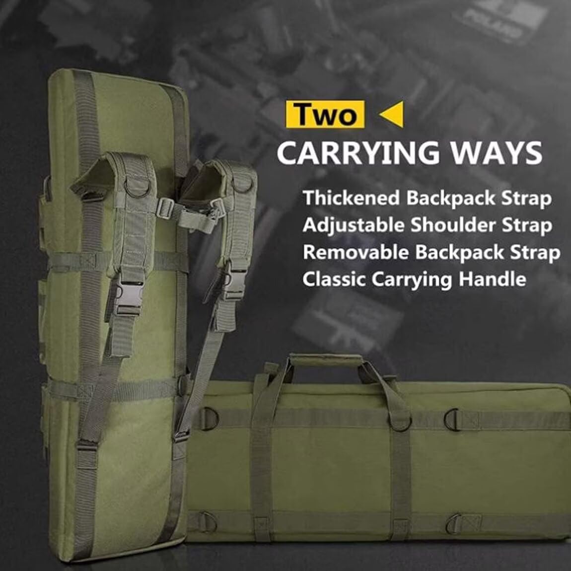 Generico Custodie Per Carabine, Fucile Di Canna Da Pesca Borsa, Adatta Alla Maggior Parte Dei Fucili, Zaino Fucile Caccia, Borsa Per Armi Portatile Per Pesca, Caccia, Tiro Sportivo