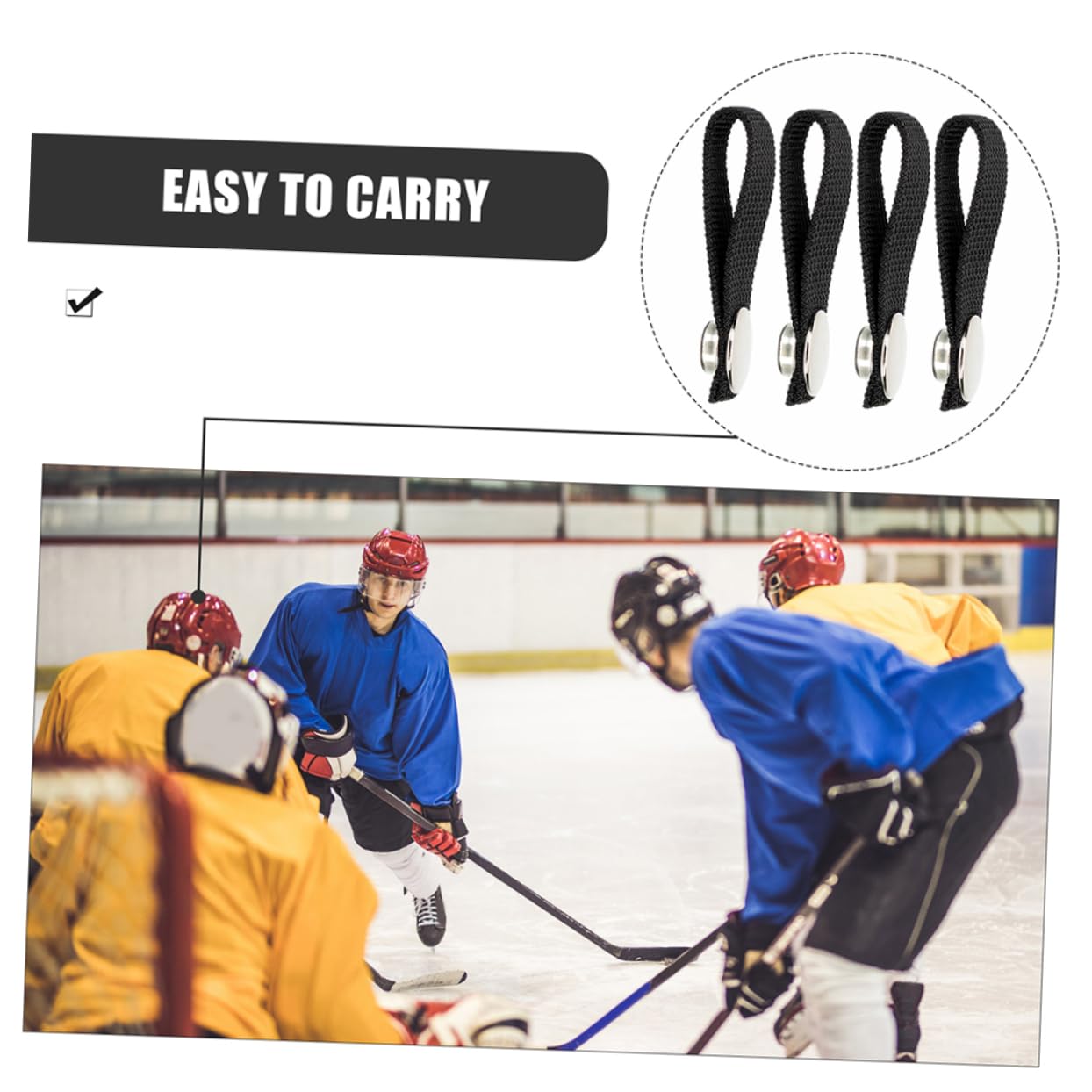 ULTECHNOVO 12pares Correa De Barbilla Desmontable para Casco De Hockey De Diseño Práctico y Duradero Accesorio Cómodo y Fácil De Instalar Compatible La Mayoría De Cascos De Hockey