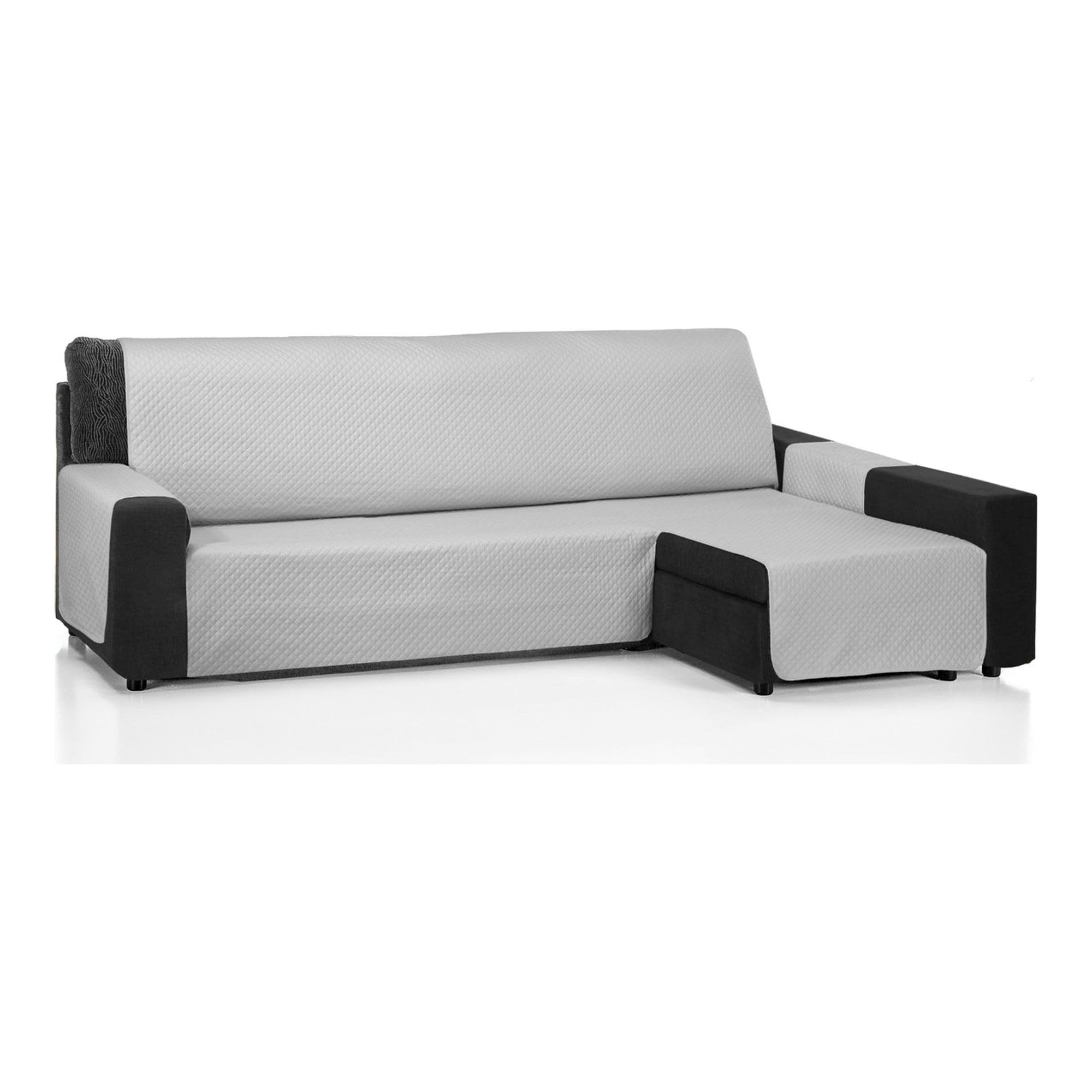 Housse de canapé d'angle extensible grise 200cm pourangle gauche et droit