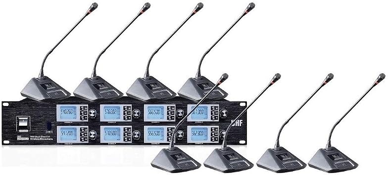 8800S Conference Microphone System 8 Channels Desktop Gooseneck Wireless Mic for School Meeting Church
