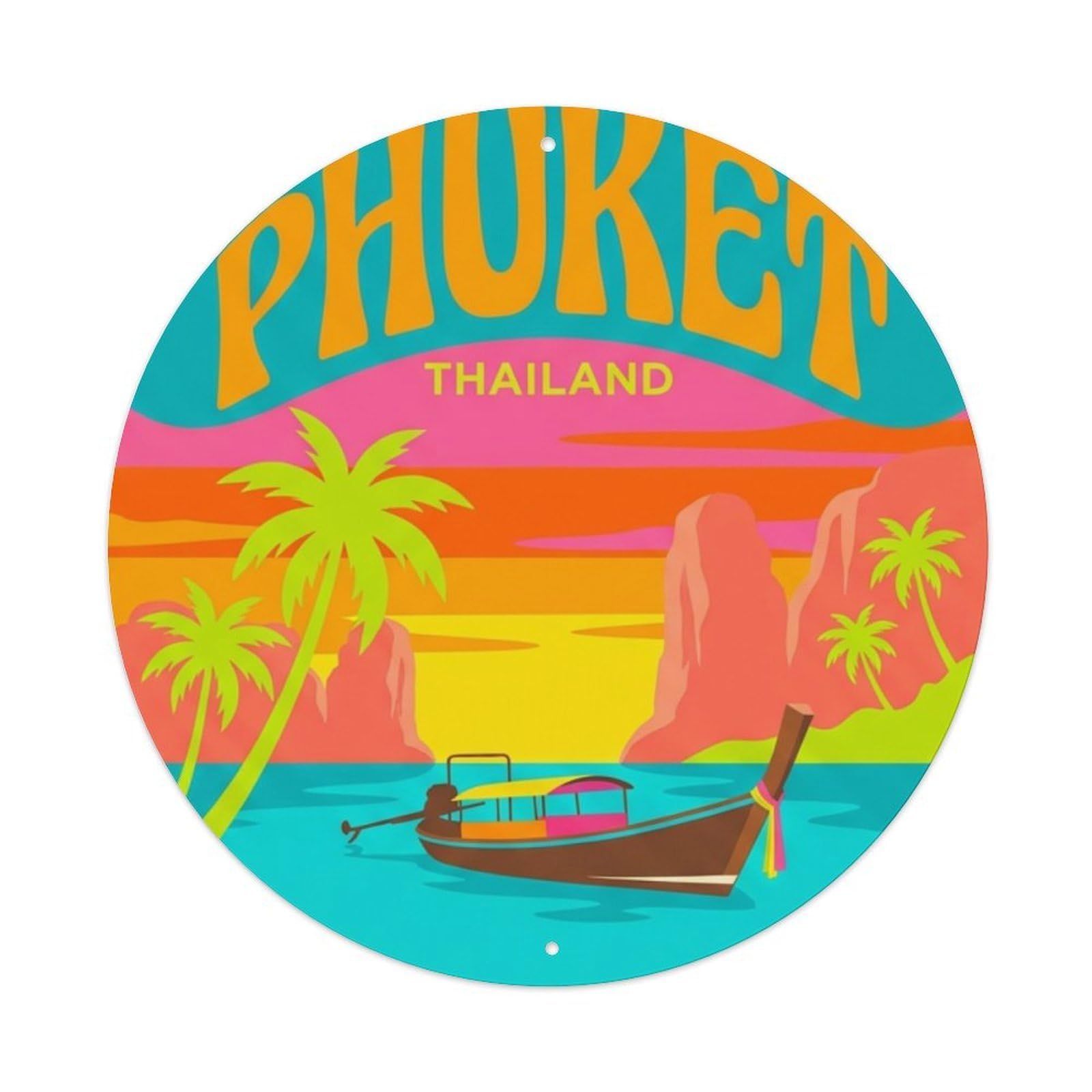 Retro Travel Thailand Phuket Metal Tin Sign